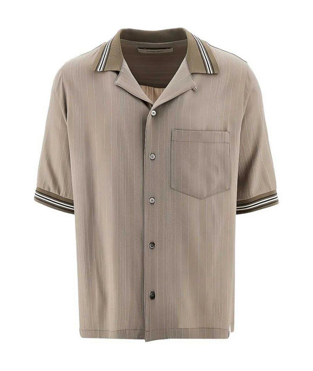 GOLDEN GOOSE DELUXE BRAND Коричневая шерстяная кэжуал рубашка, фото 1