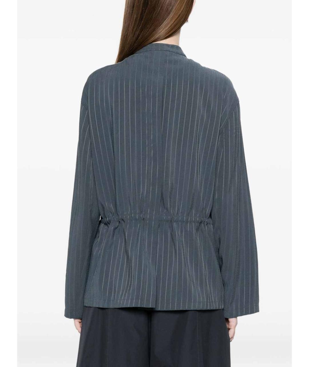 EMPORIO ARMANI Серый полиэстеровый жакет/пиджак, фото 2