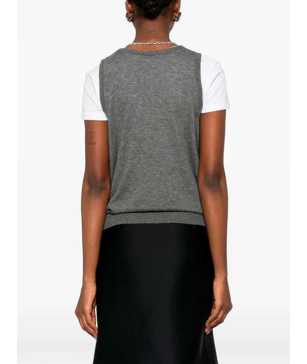 PRADA Серая кашемировая жилетка, фото 4