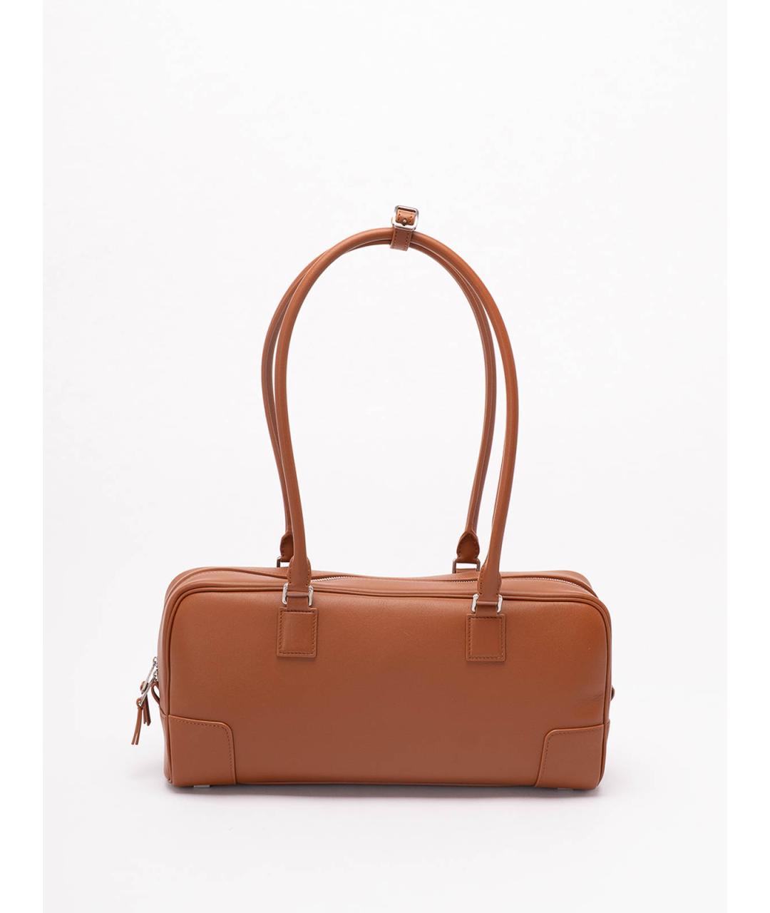 LOEWE Коричневая кожаная сумка через плечо, фото 2