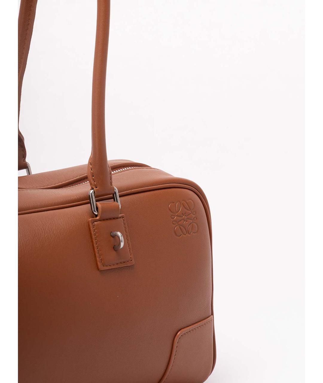 LOEWE Коричневая кожаная сумка через плечо, фото 6