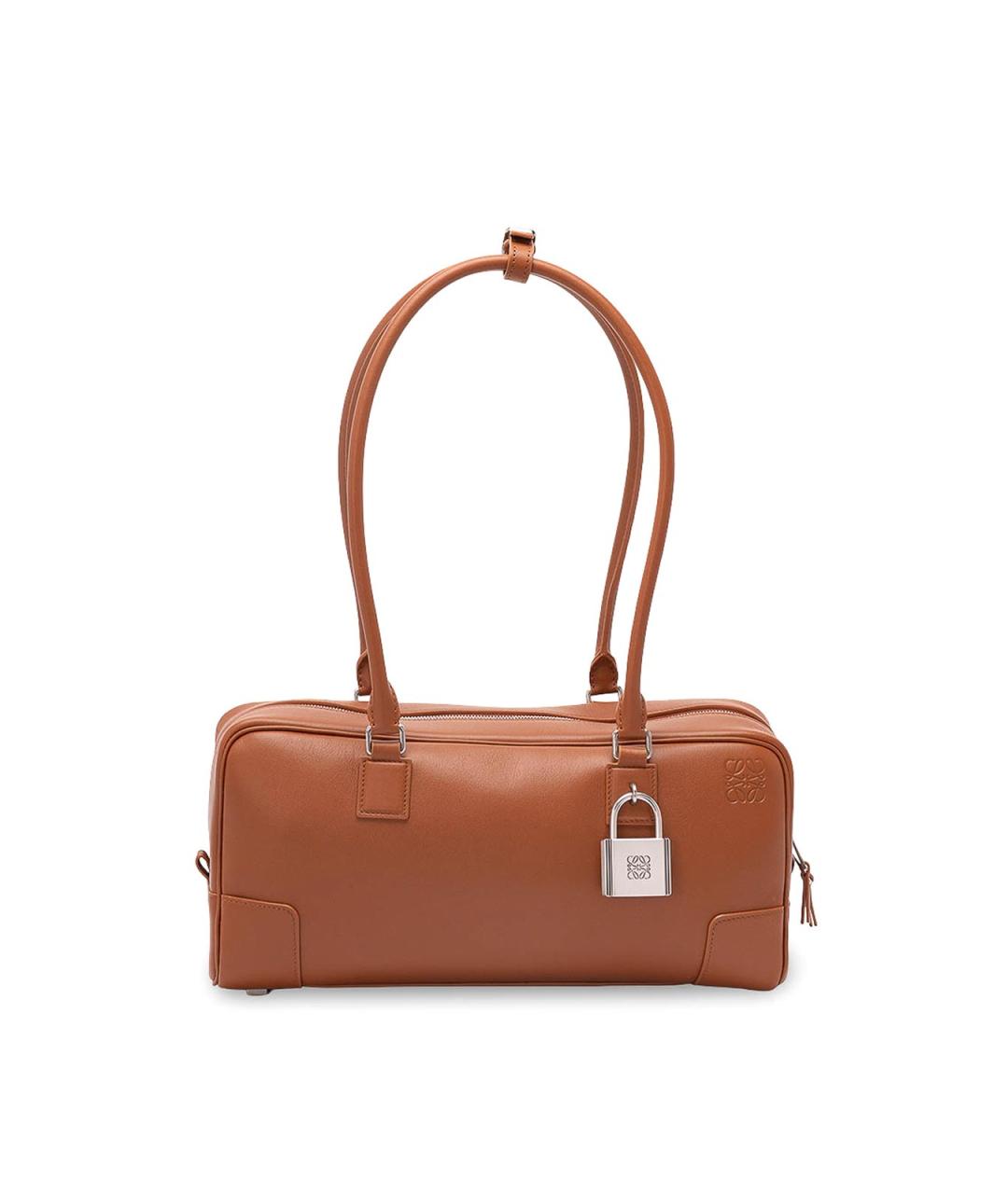 LOEWE Коричневая кожаная сумка через плечо, фото 1