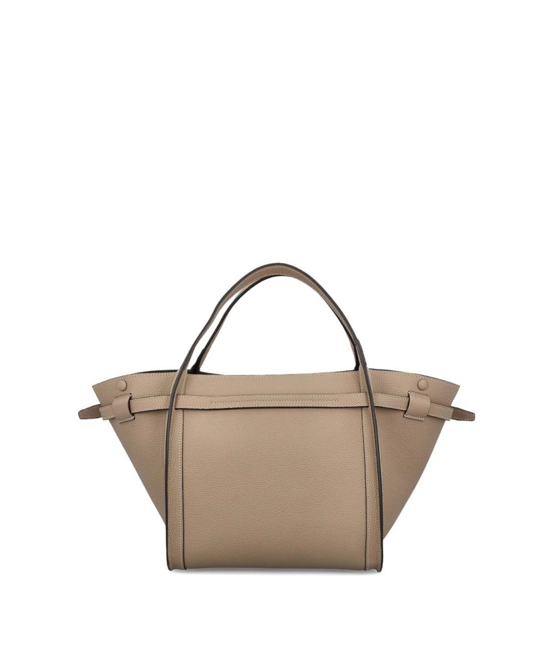 TOD'S Бежевая кожаная сумка тоут, фото 2