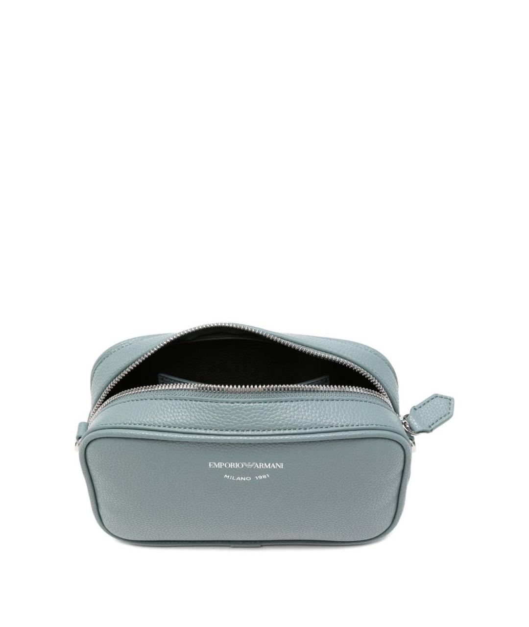 EMPORIO ARMANI Голубая сумка через плечо из искусственной кожи, фото 4