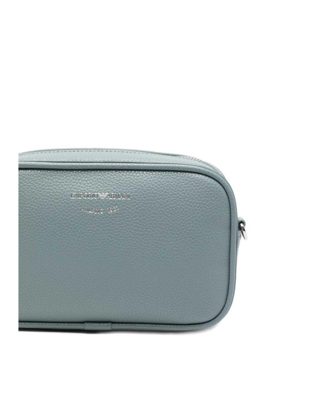 EMPORIO ARMANI Голубая сумка через плечо из искусственной кожи, фото 2