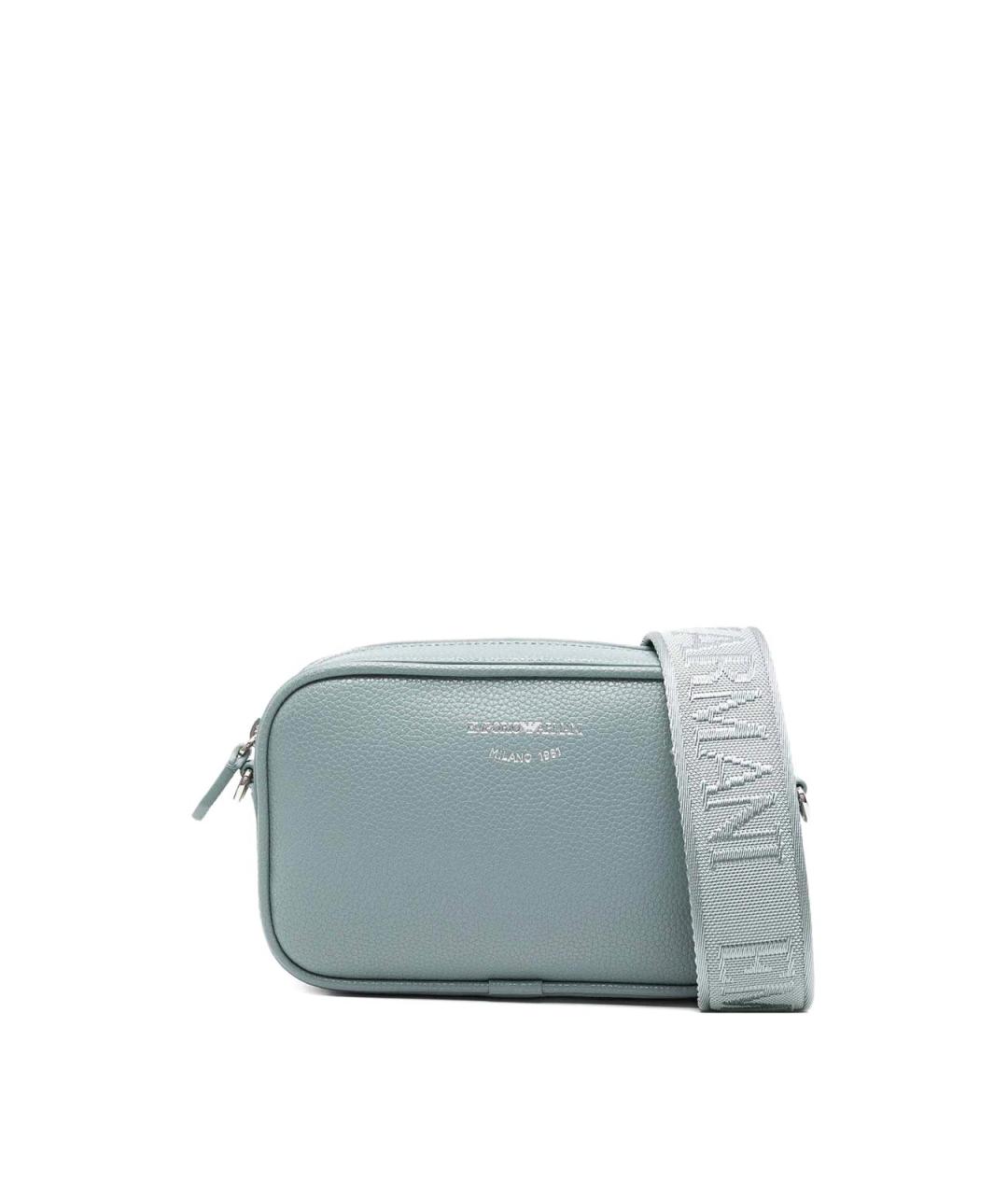 EMPORIO ARMANI Голубая сумка через плечо из искусственной кожи, фото 1