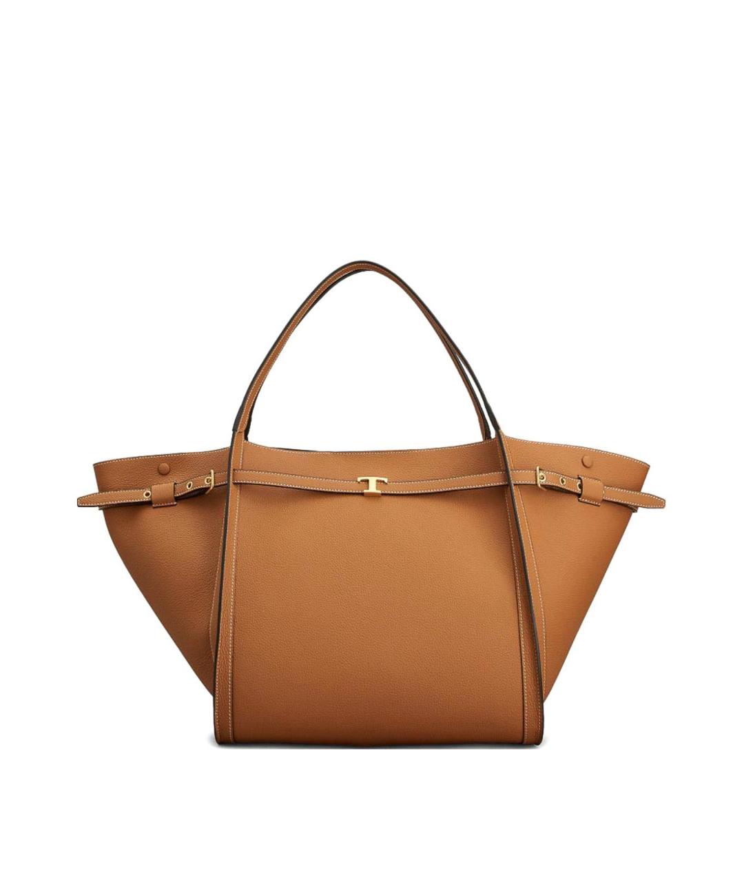 TOD'S Коричневая кожаная сумка тоут, фото 1