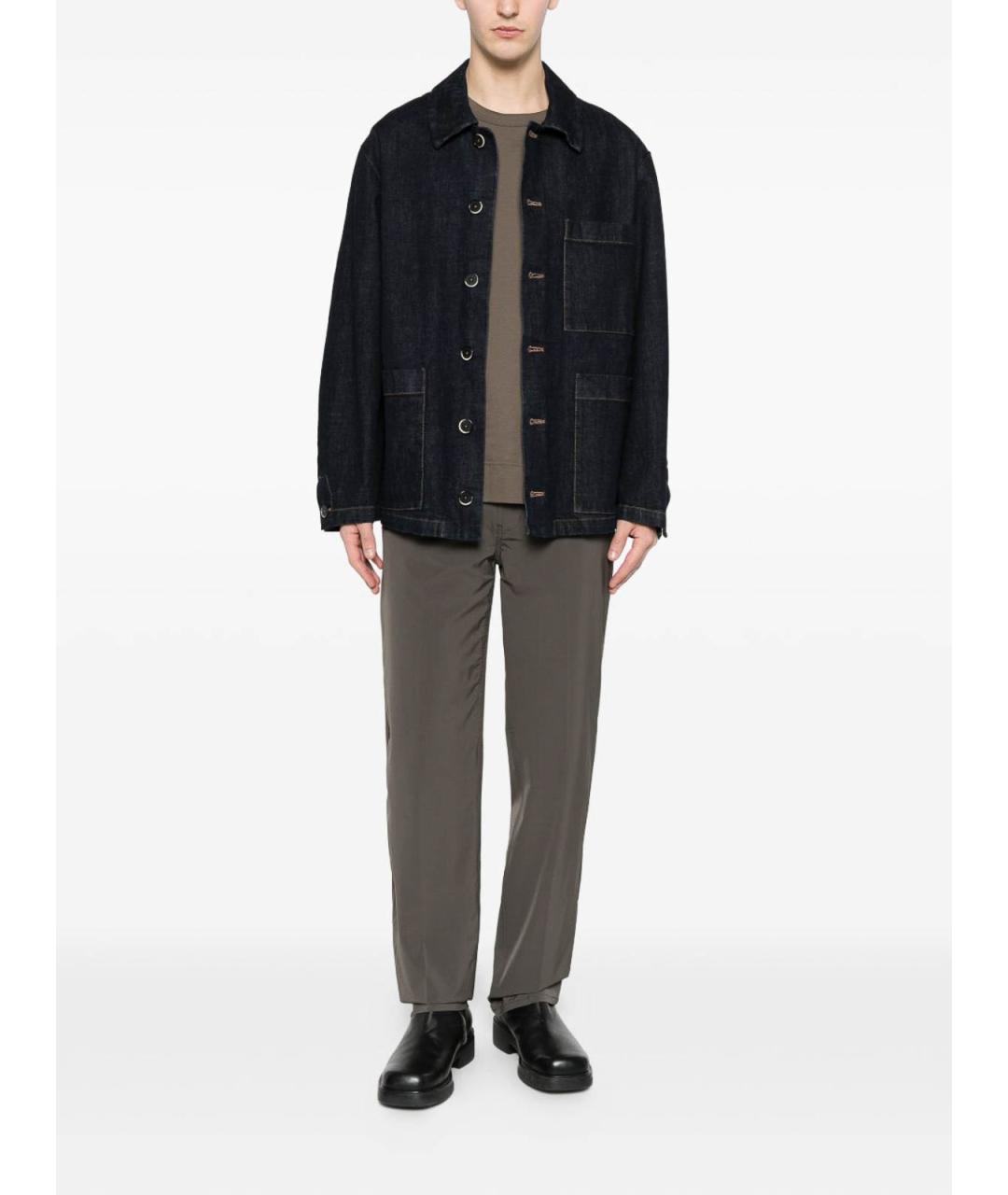 EMPORIO ARMANI Серые прямые джинсы, фото 3