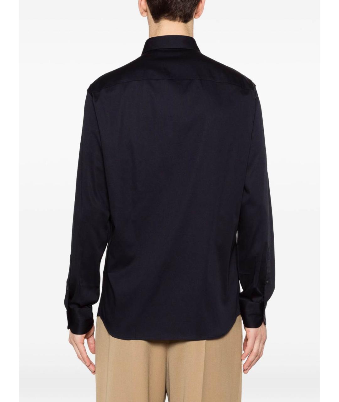 EMPORIO ARMANI Синяя хлопковая классическая рубашка, фото 4