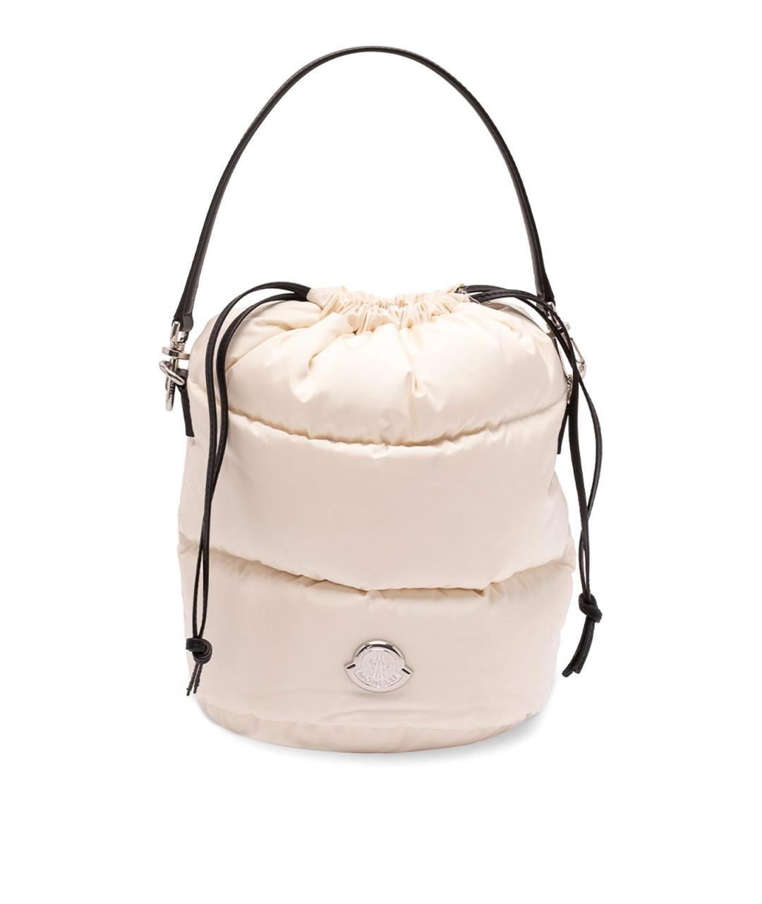 MONCLER Бежевая тканевая сумка через плечо, фото 1