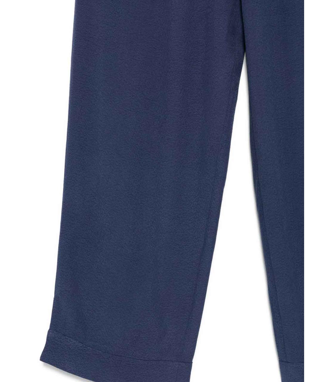EMPORIO ARMANI Синие вискозные брюки широкие, фото 3