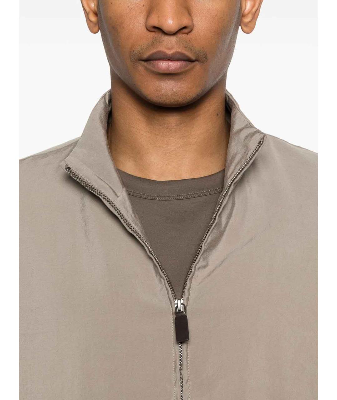 EMPORIO ARMANI Бежевая полиэстеровая куртка, фото 2