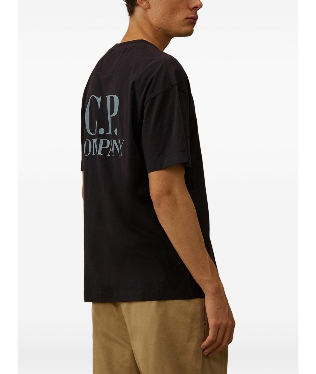 CP COMPANY Синяя хлопковая футболка, фото 3