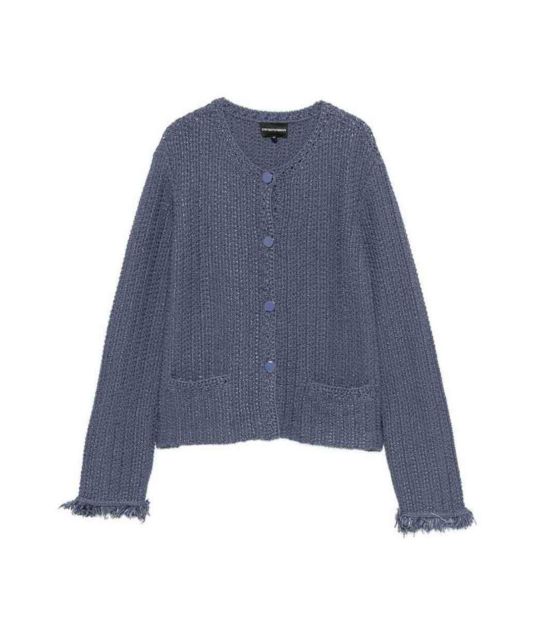 EMPORIO ARMANI Синий полиэстеровый жакет/пиджак, фото 1