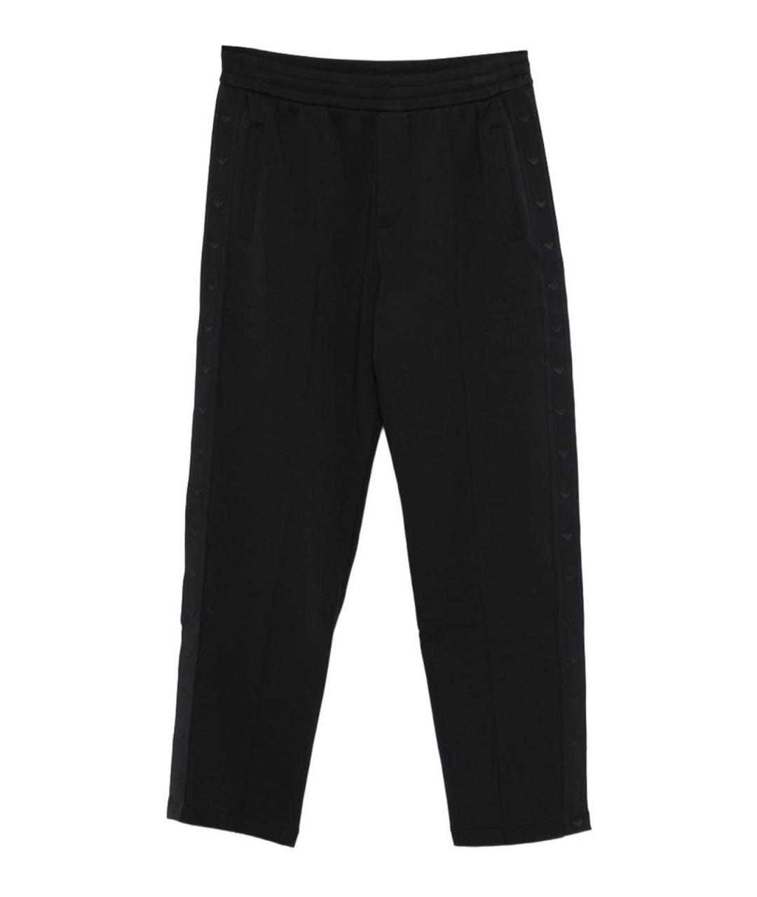 EMPORIO ARMANI Синие полиэстеровые повседневные брюки, фото 1