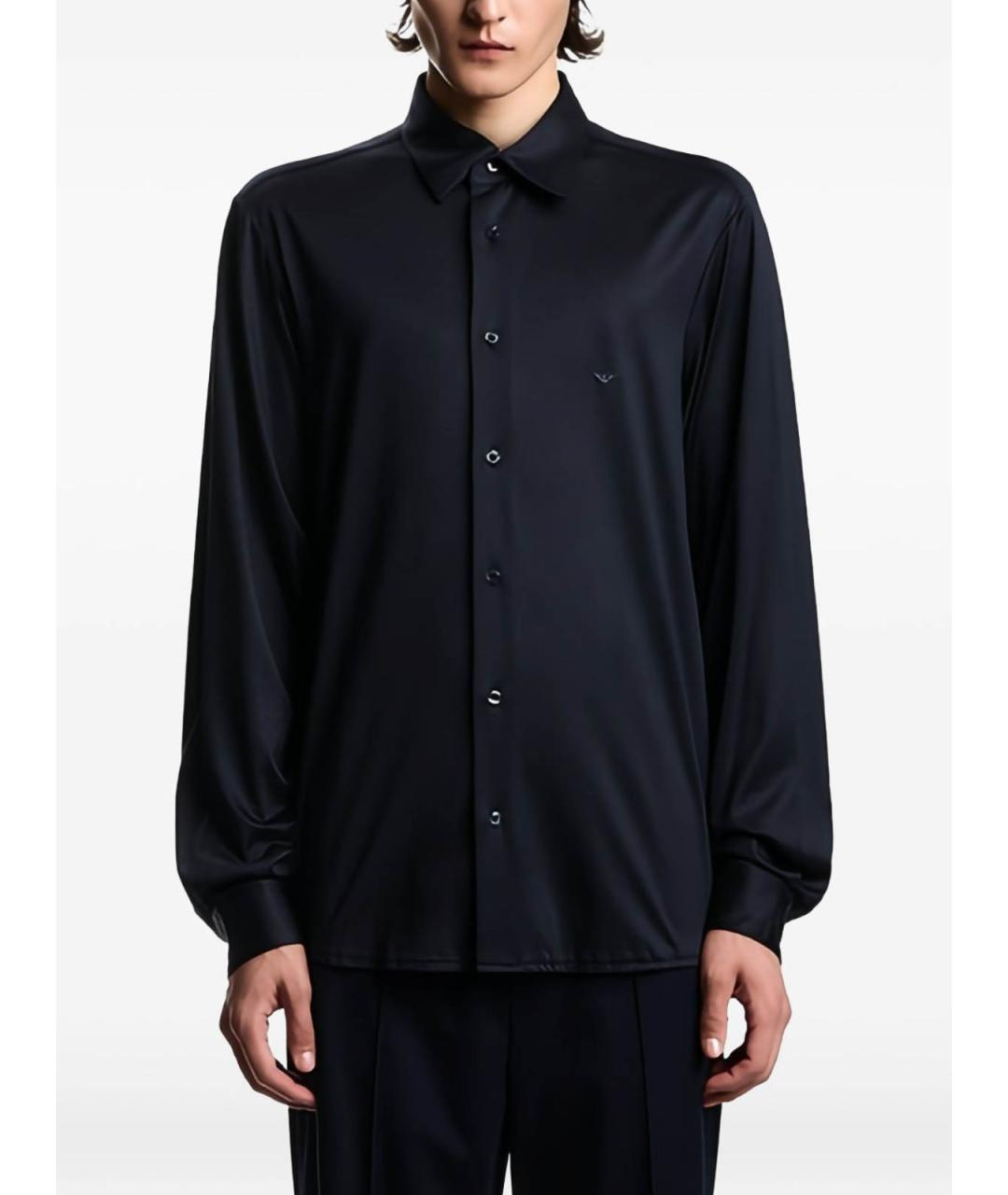 EMPORIO ARMANI Синяя кэжуал рубашка, фото 2