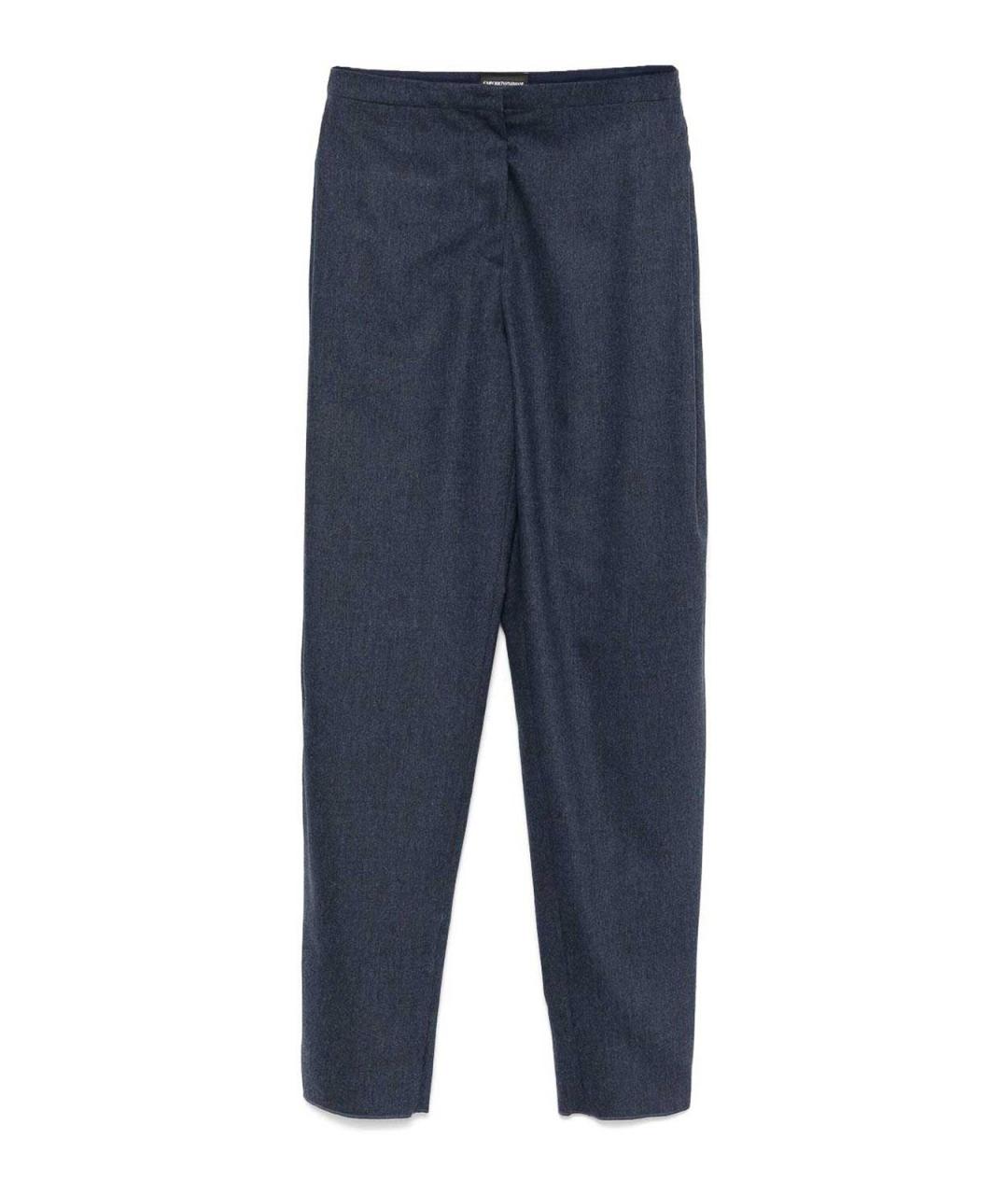 EMPORIO ARMANI Синие шерстяные брюки широкие, фото 1