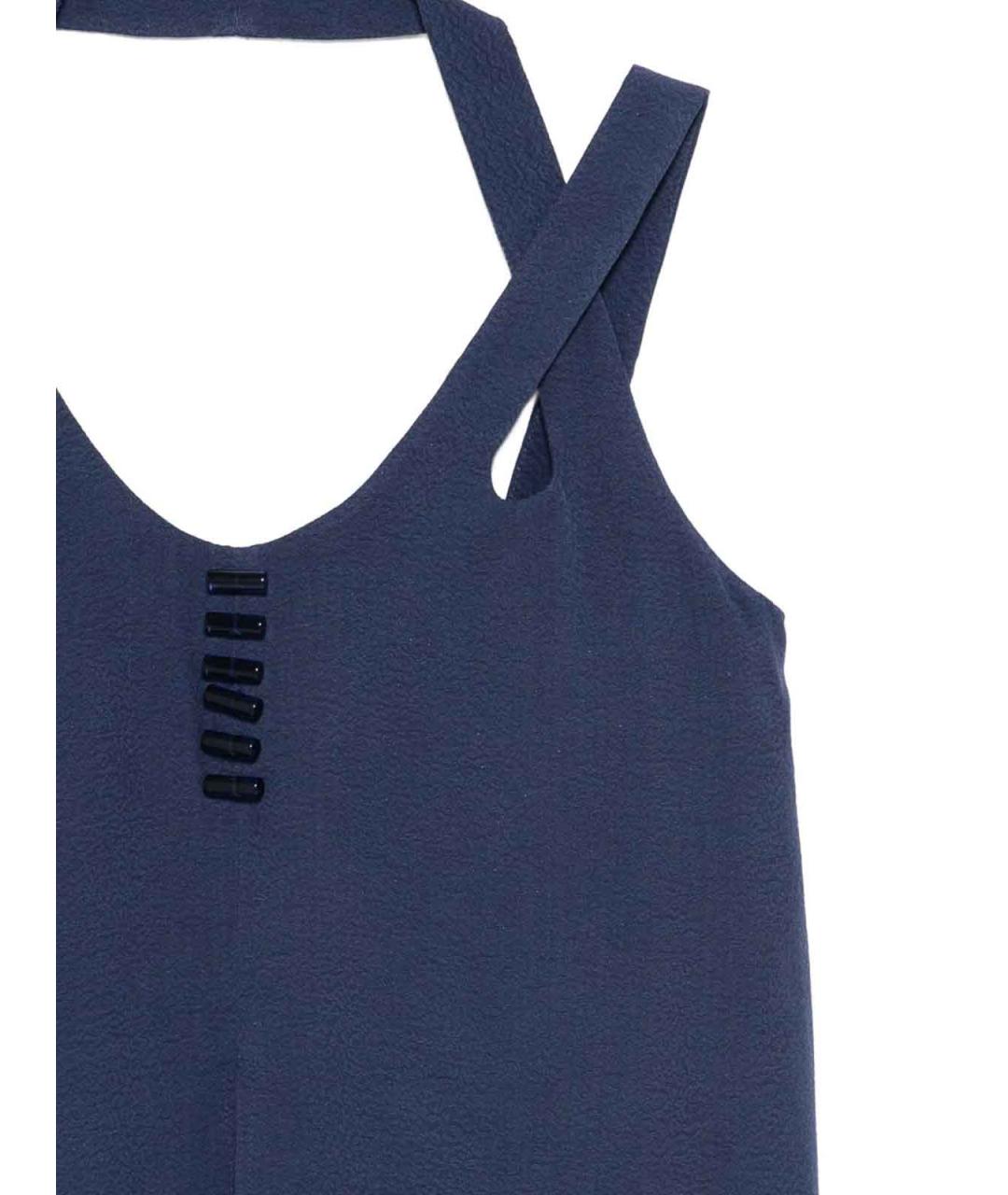 EMPORIO ARMANI Синяя вискозная майка, фото 2