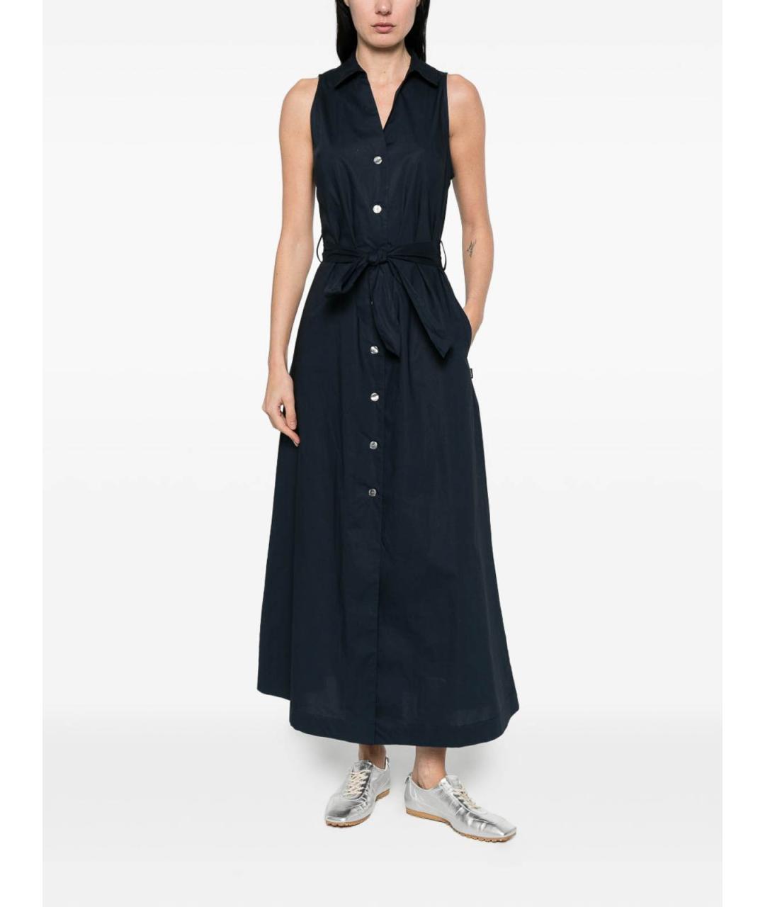 WOOLRICH Синее хлопковое повседневное платье, фото 2