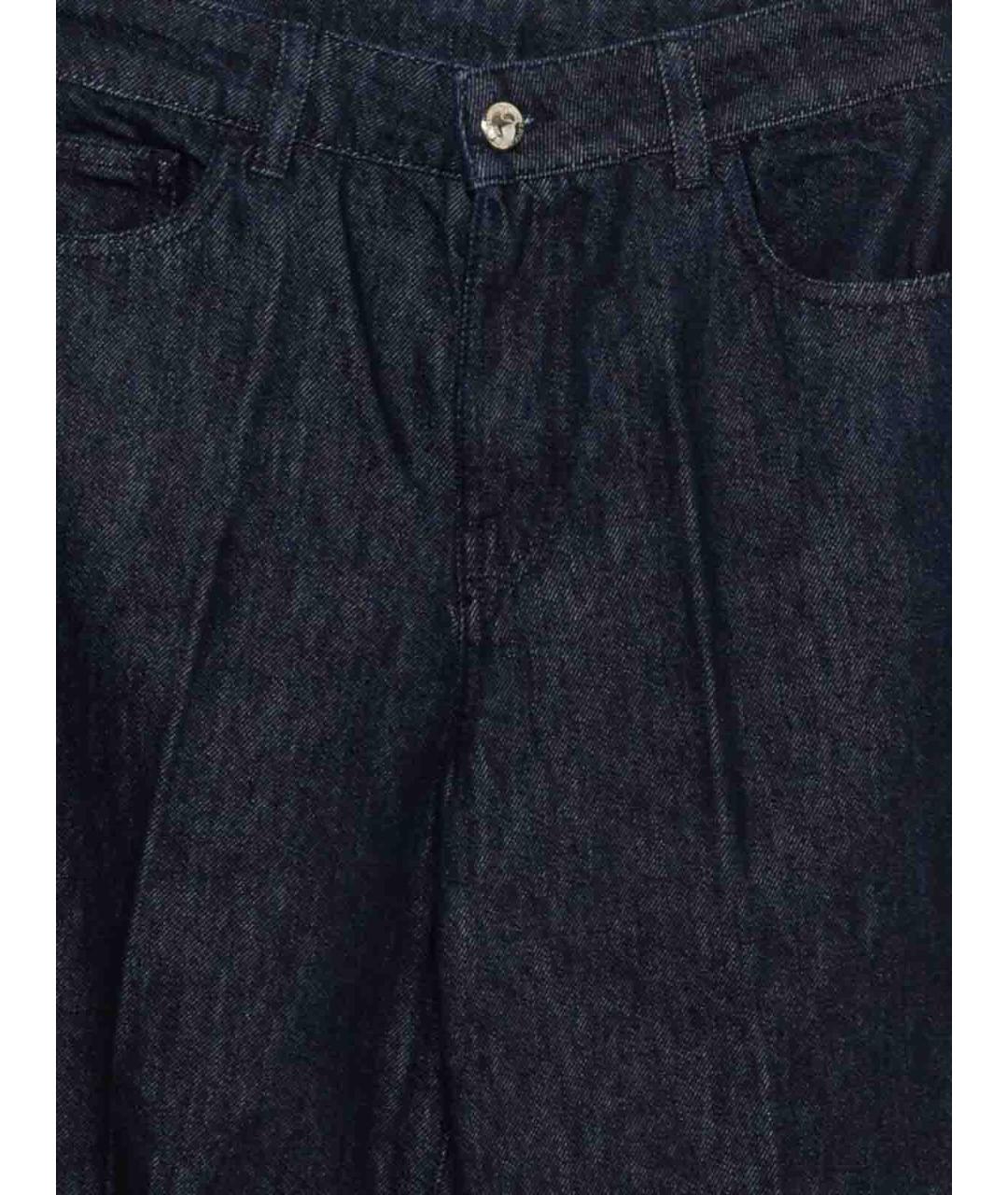 EMPORIO ARMANI Синие хлопковые прямые джинсы, фото 3