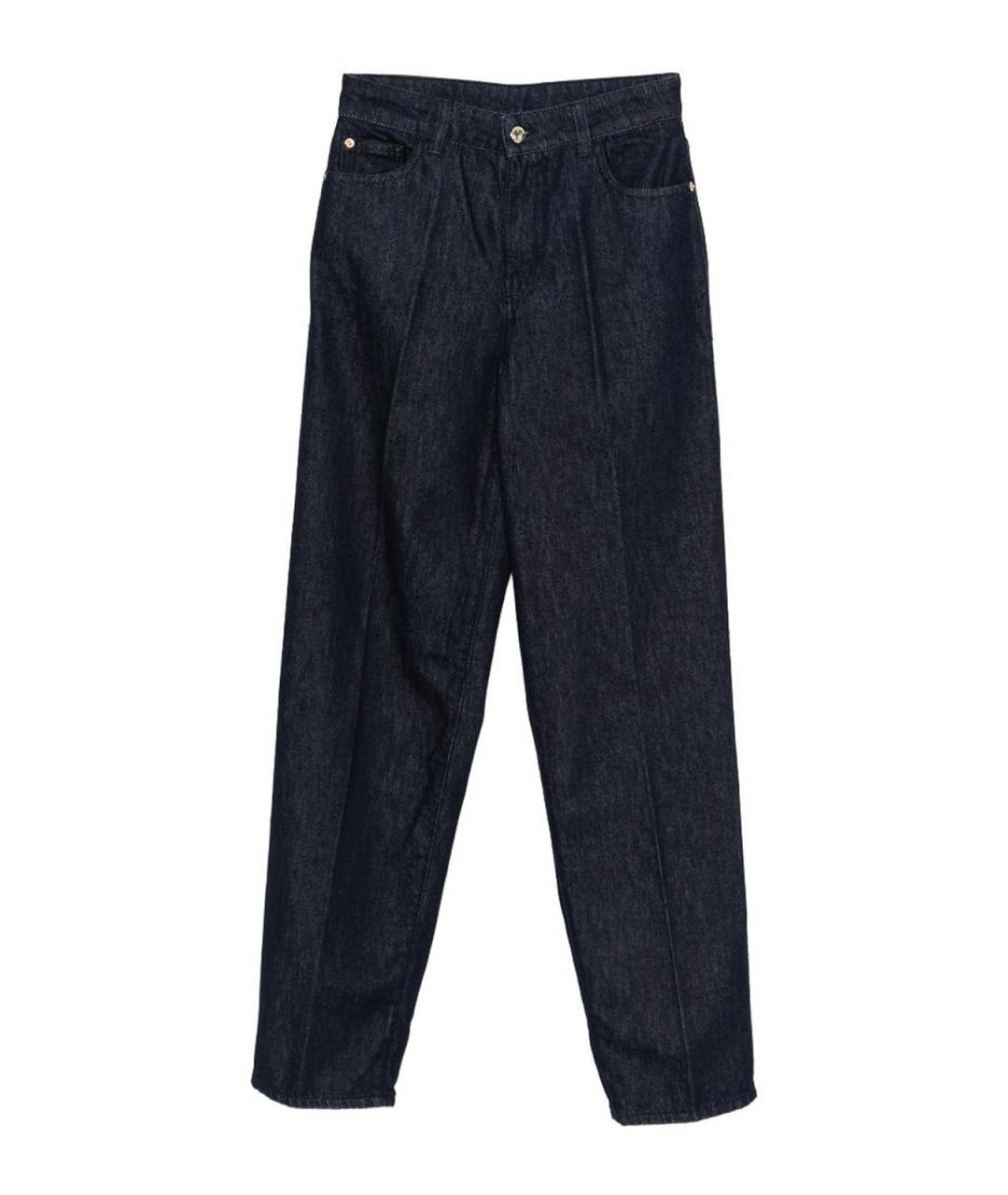 EMPORIO ARMANI Синие хлопковые прямые джинсы, фото 1