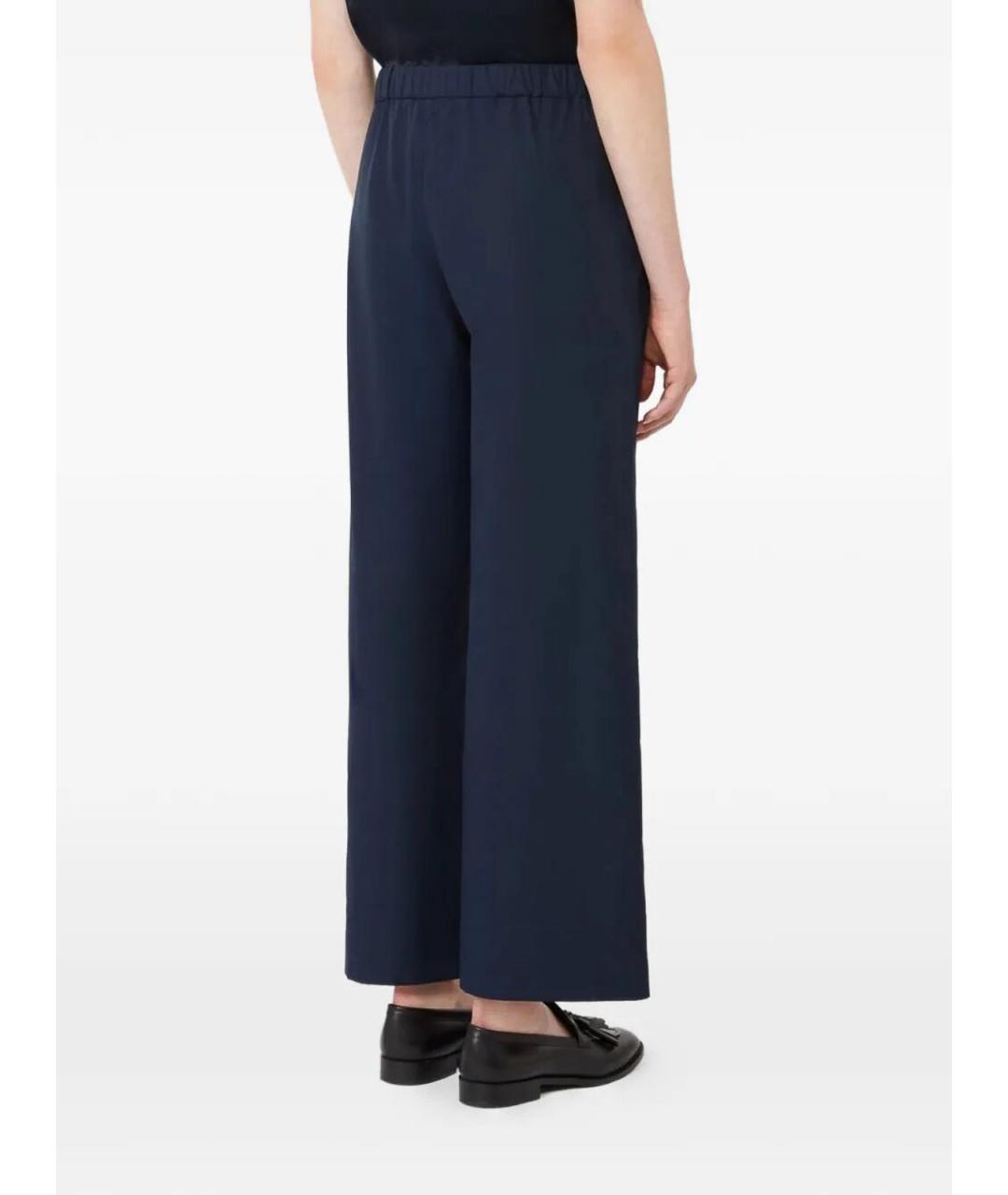 MAX MARA Синие хлопковые брюки широкие, фото 4