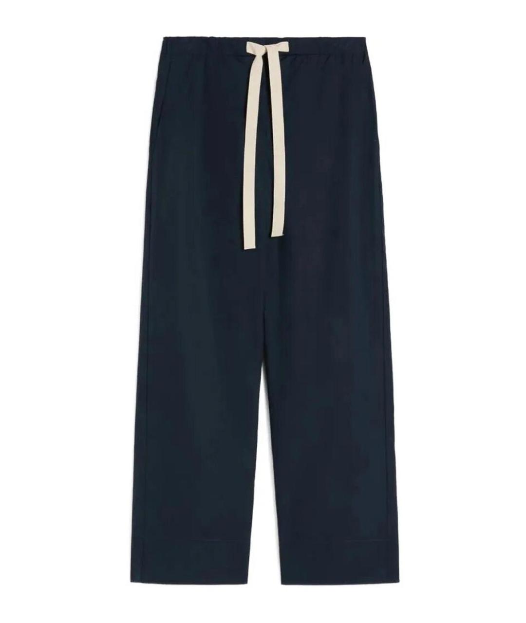 MAX MARA Синие хлопковые брюки широкие, фото 1