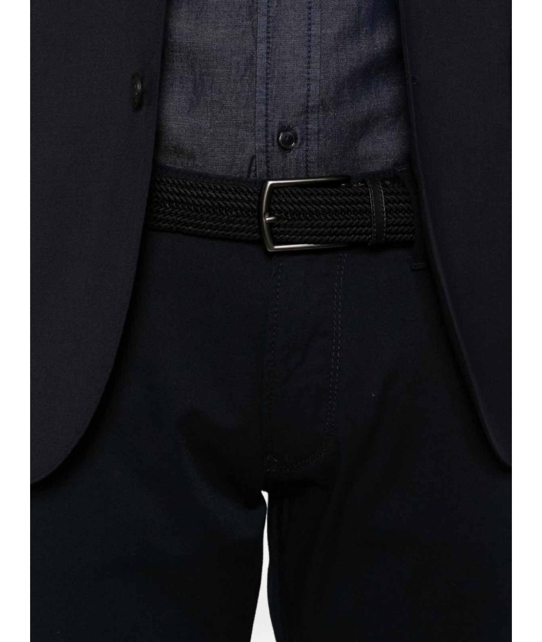EMPORIO ARMANI Синие хлопковые прямые джинсы, фото 4