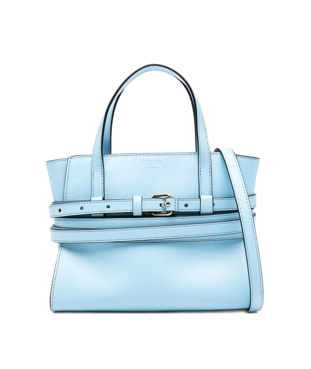 MOSCHINO Голубая сумка тоут, фото 1