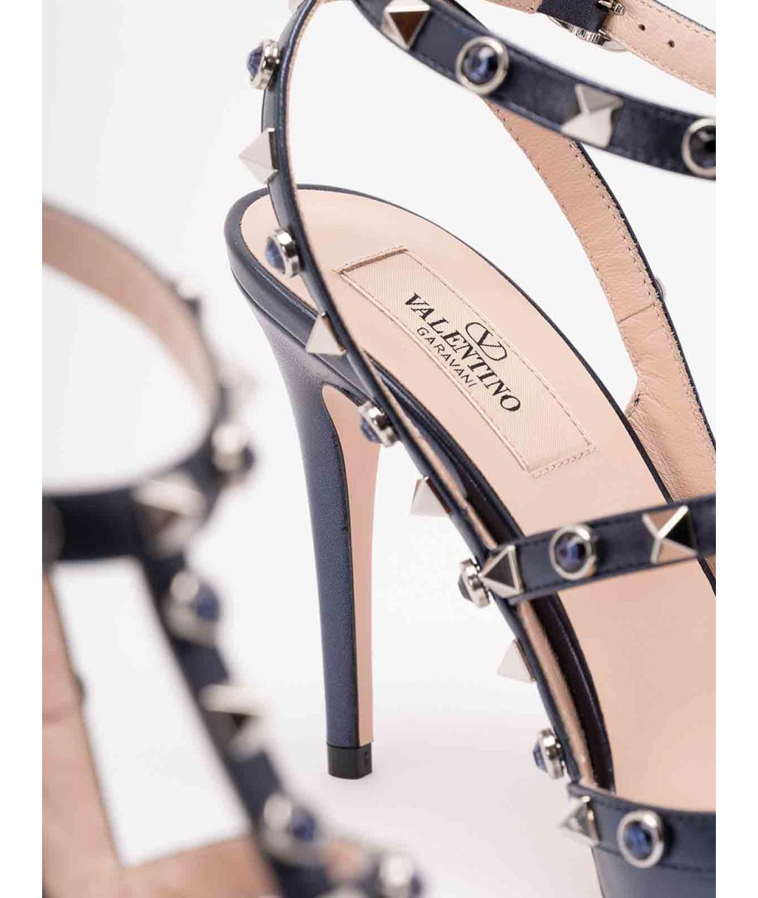 VALENTINO Синие кожаные туфли, фото 5