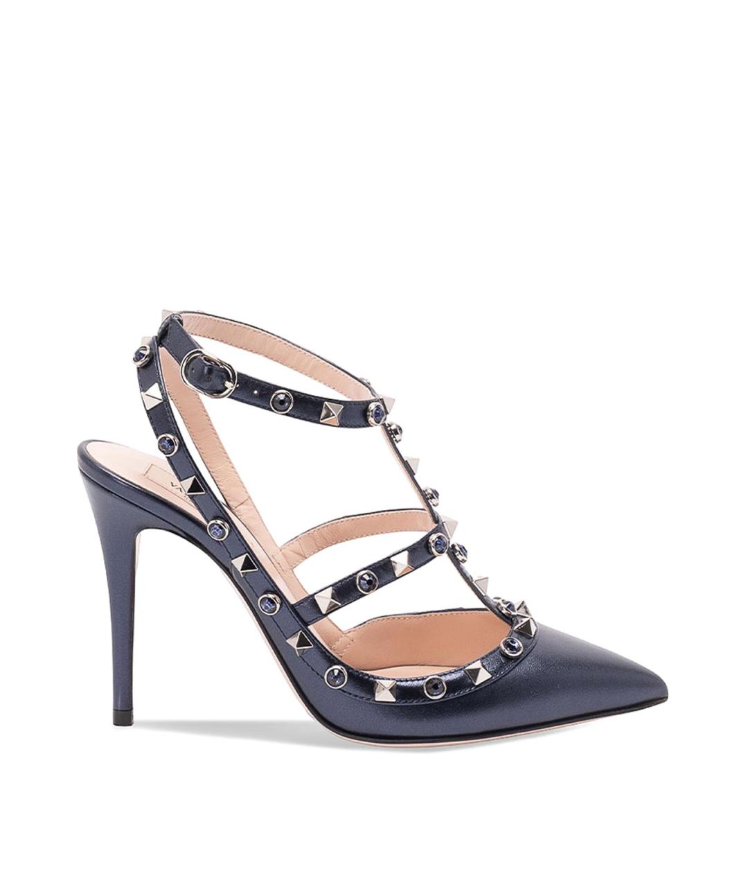 VALENTINO Синие кожаные туфли, фото 1
