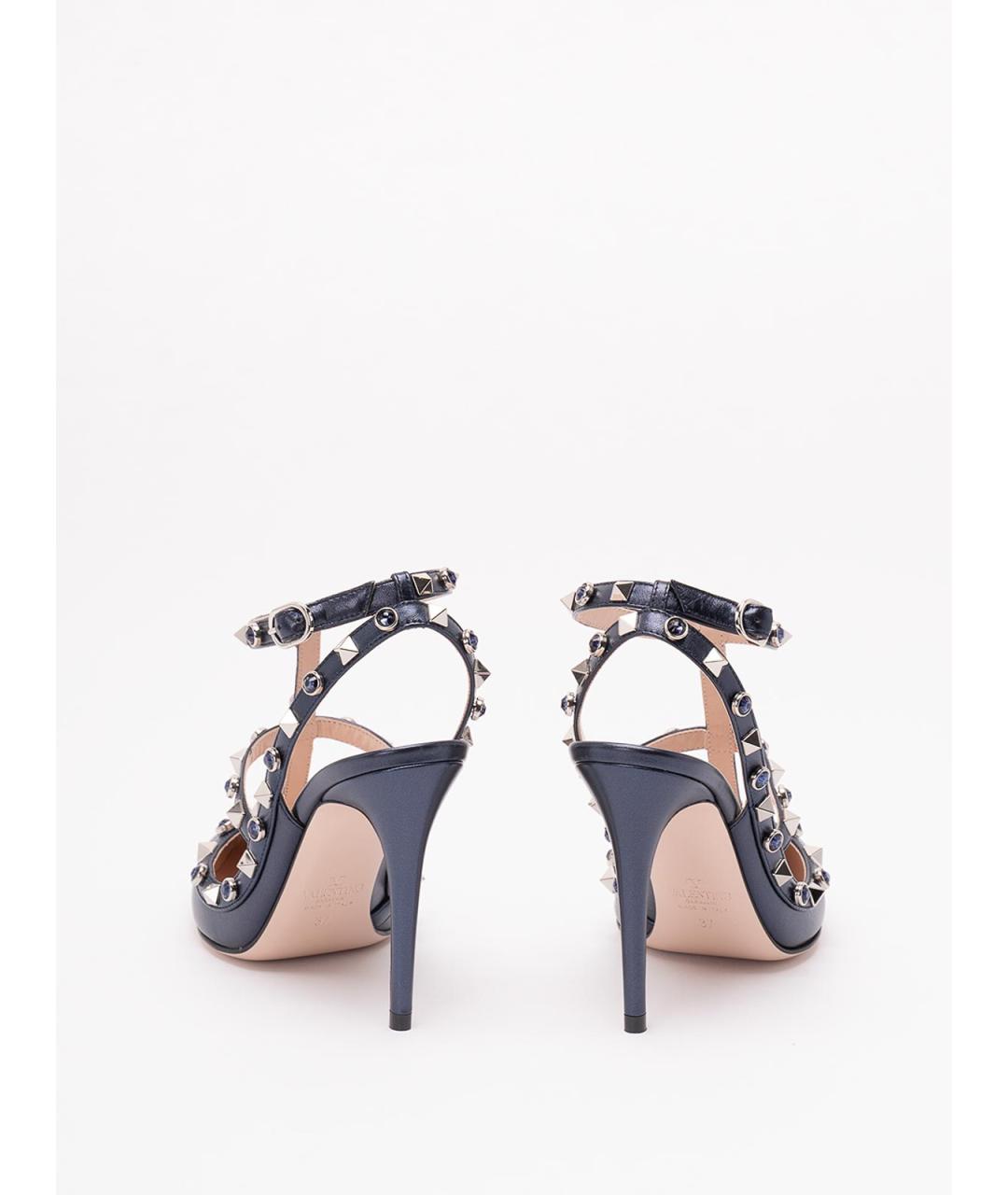 VALENTINO Синие кожаные туфли, фото 3