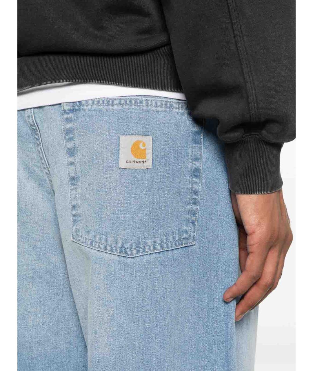 CARHARTT Голубые хлопковые прямые джинсы, фото 5