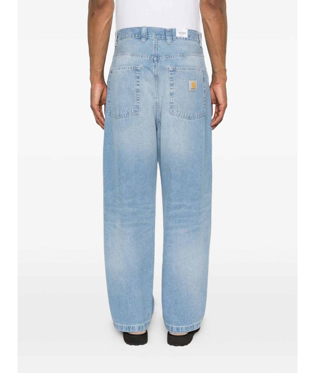 CARHARTT Голубые хлопковые прямые джинсы, фото 4