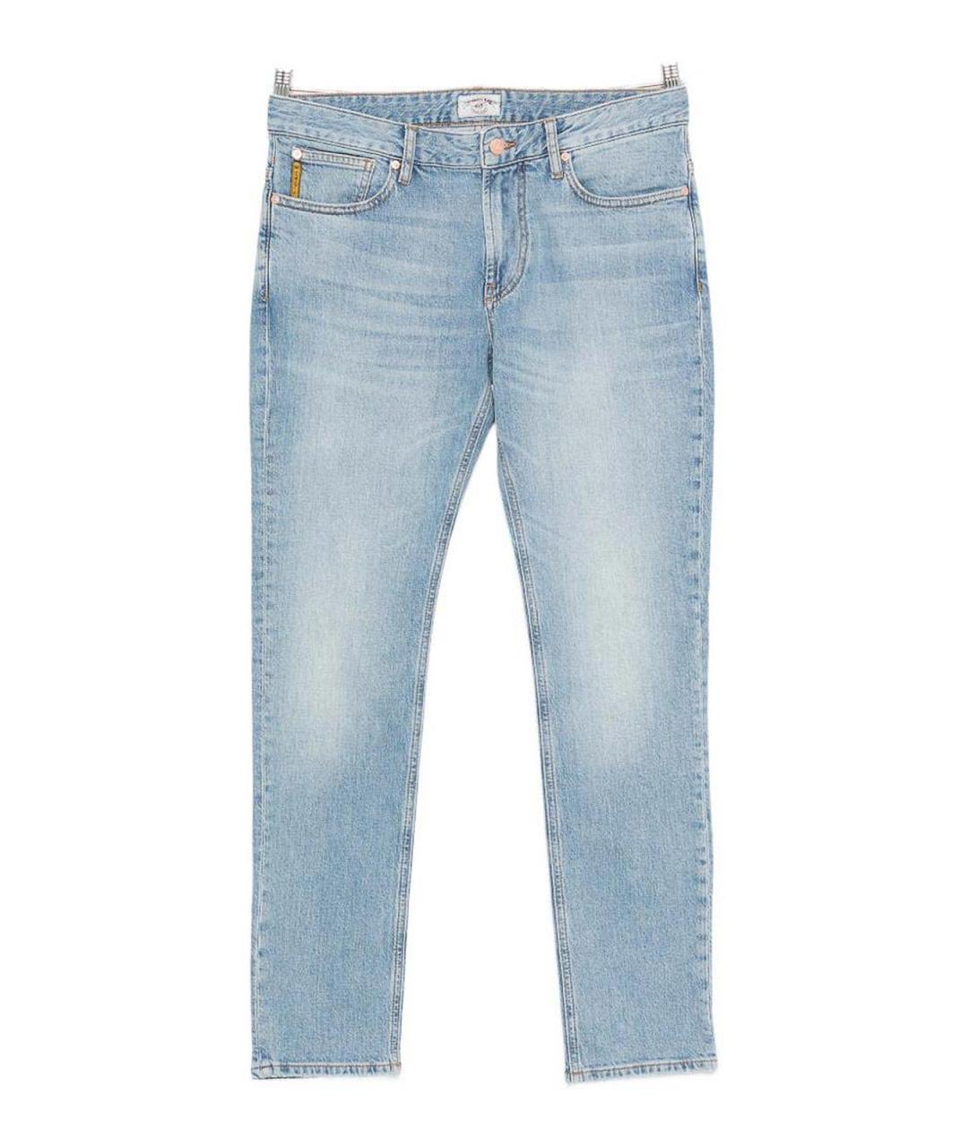 EMPORIO ARMANI Голубые хлопко-эластановые джинсы скинни, фото 1