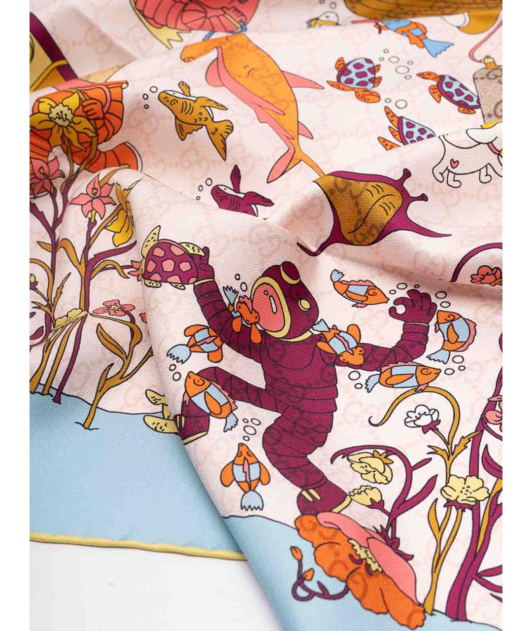 GUCCI Мульти шелковый платок, фото 3