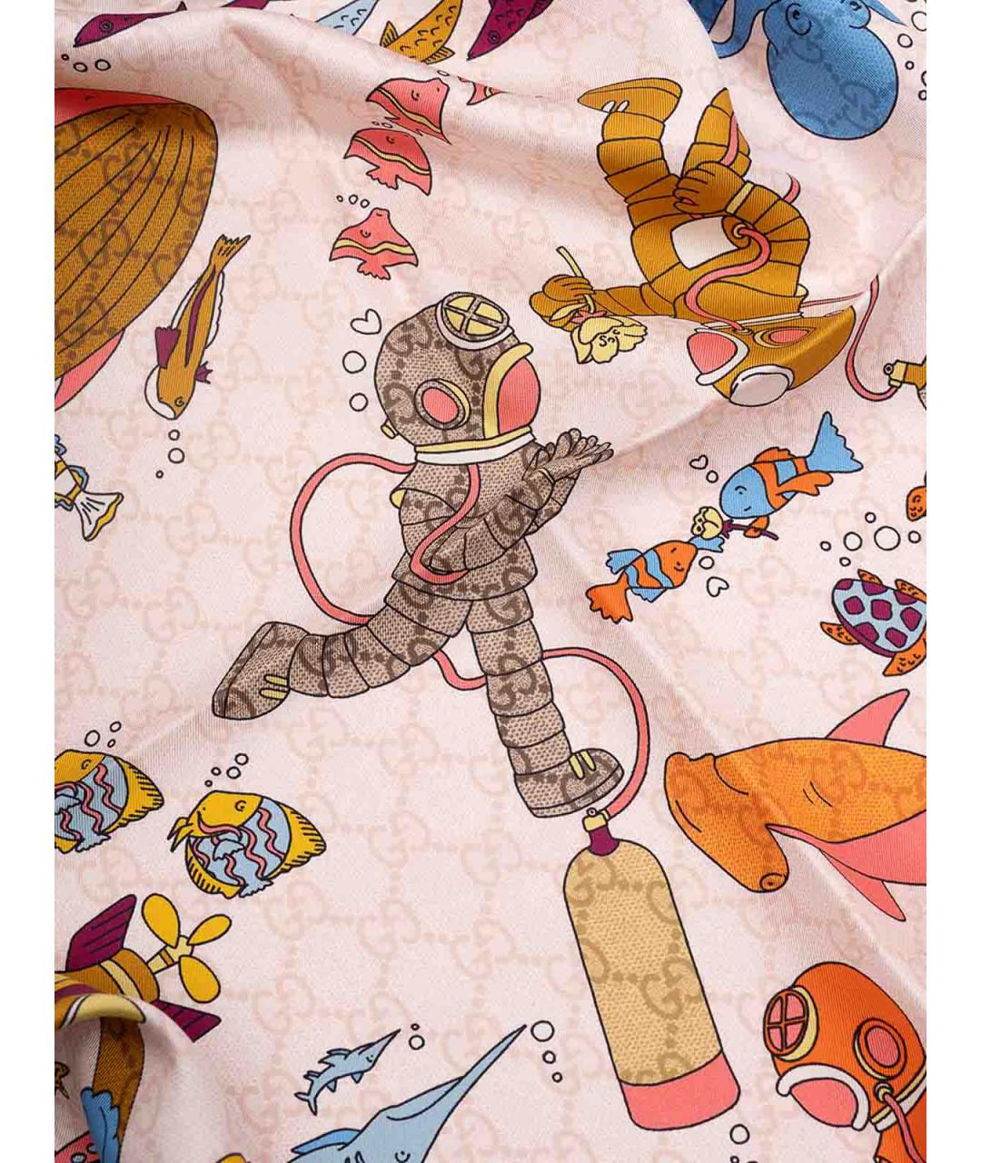GUCCI Мульти шелковый платок, фото 4