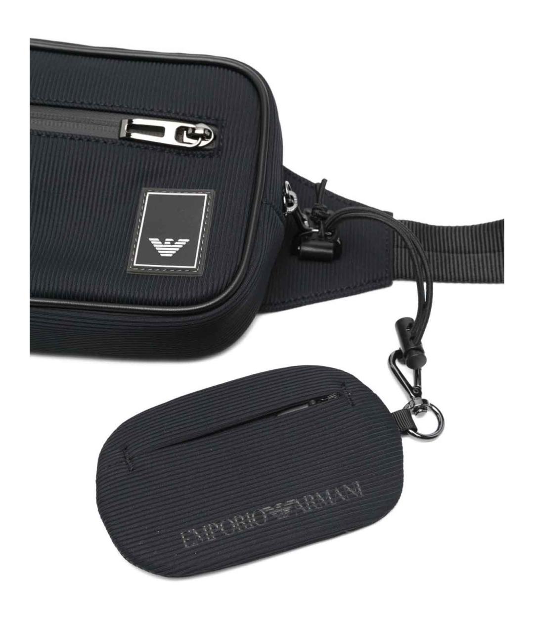 EMPORIO ARMANI Синяя синтетическая барсетка, фото 2