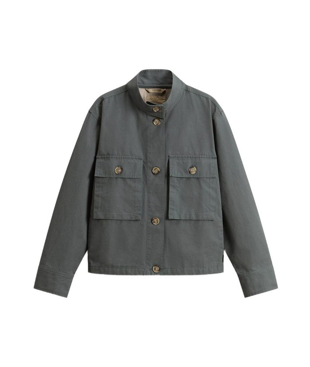 WOOLRICH Серая хлопковая куртка, фото 1