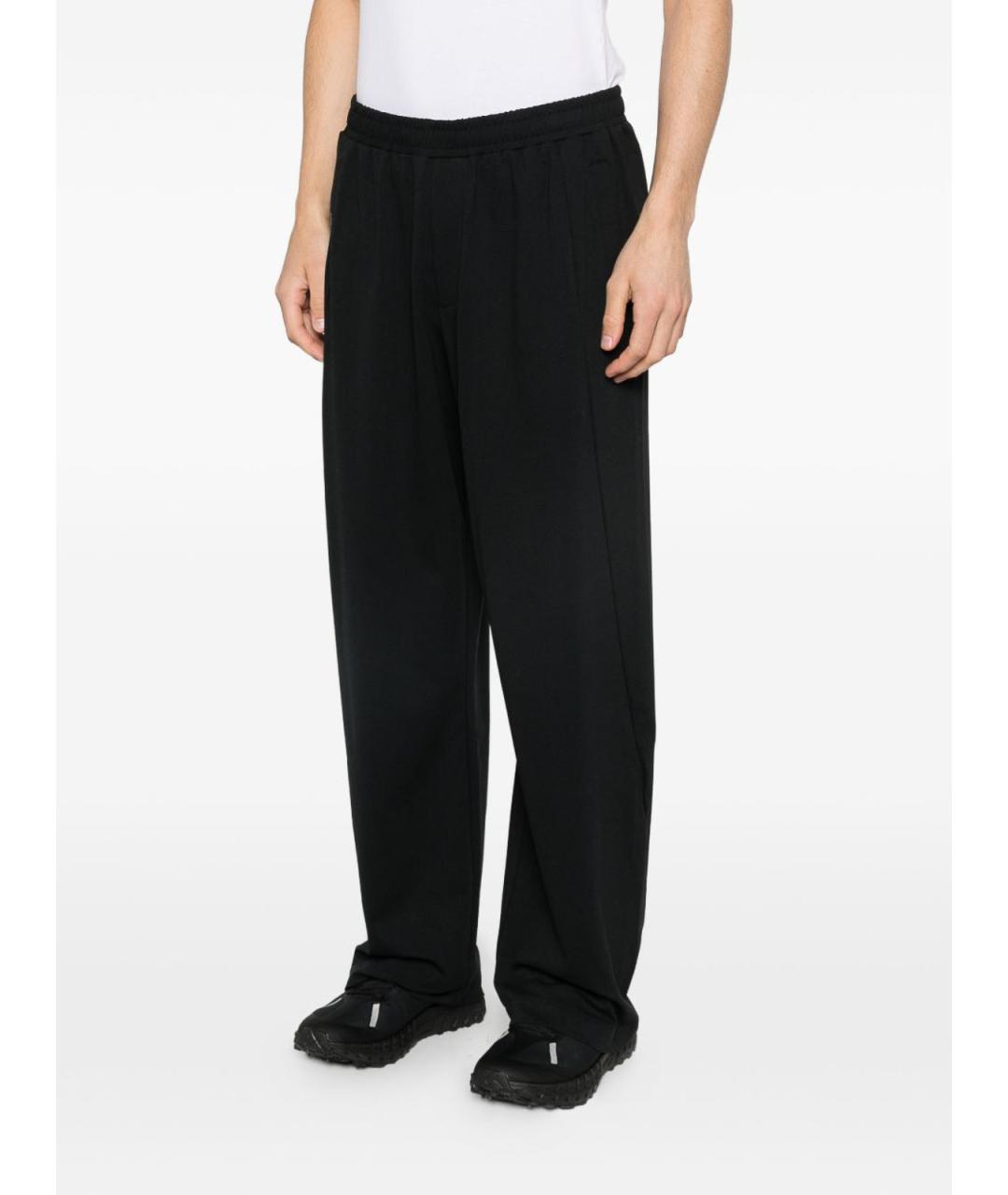 EMPORIO ARMANI Черные вискозные повседневные брюки, фото 4