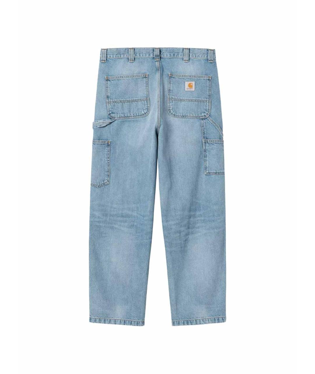 CARHARTT Голубые хлопковые прямые джинсы, фото 2
