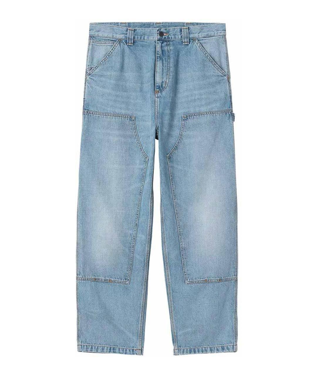 CARHARTT Голубые хлопковые прямые джинсы, фото 1
