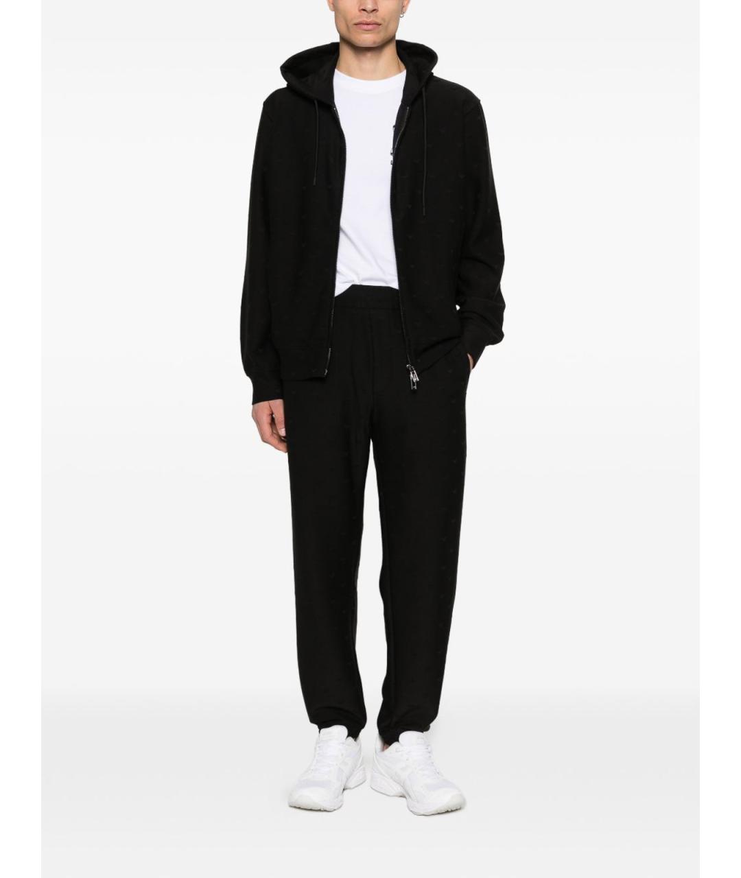 EMPORIO ARMANI Черный хлопковый джемпер / свитер, фото 2