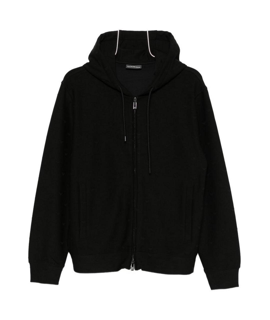 EMPORIO ARMANI Черный хлопковый джемпер / свитер, фото 6