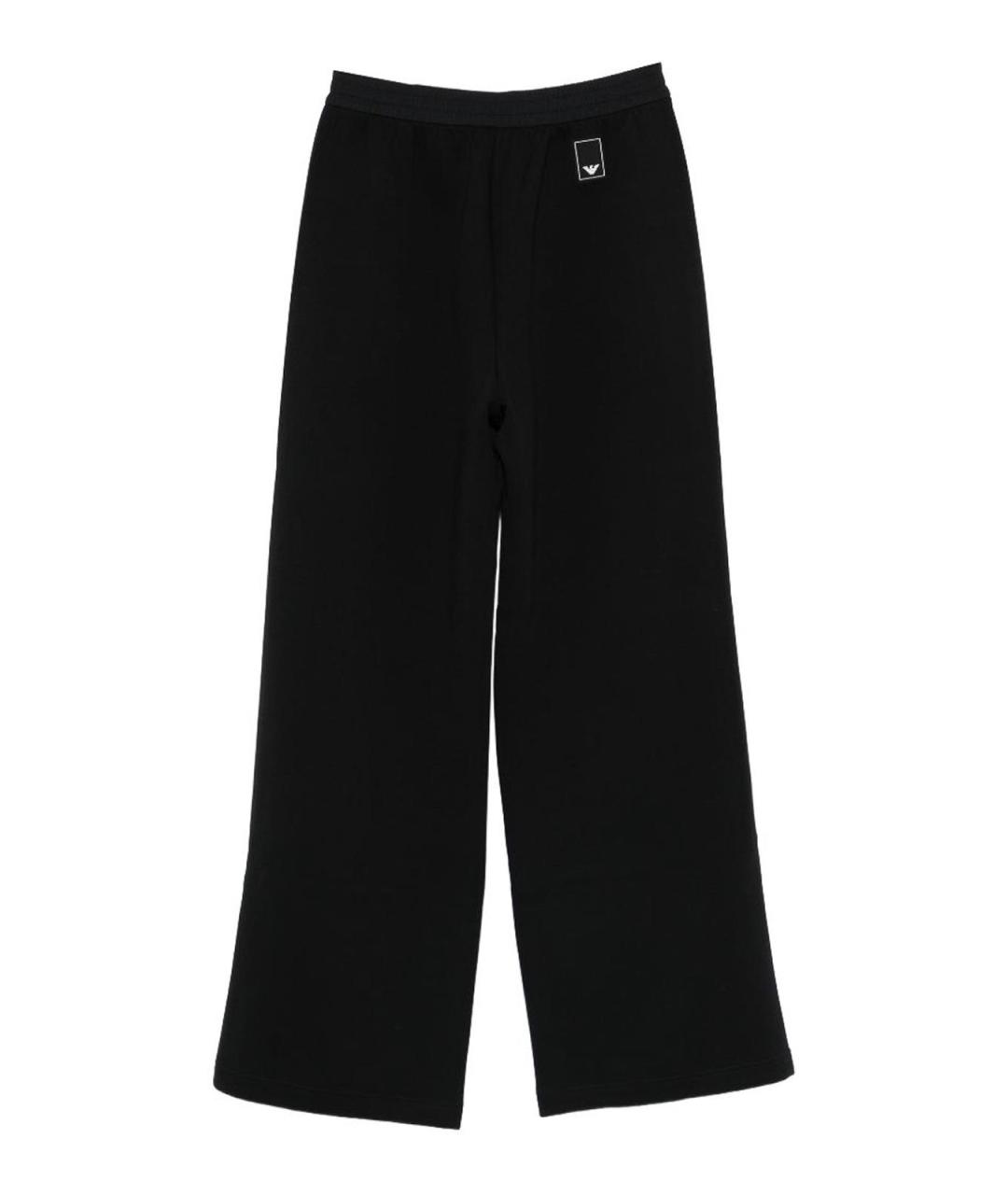 EMPORIO ARMANI Черные полиэстеровые брюки широкие, фото 3