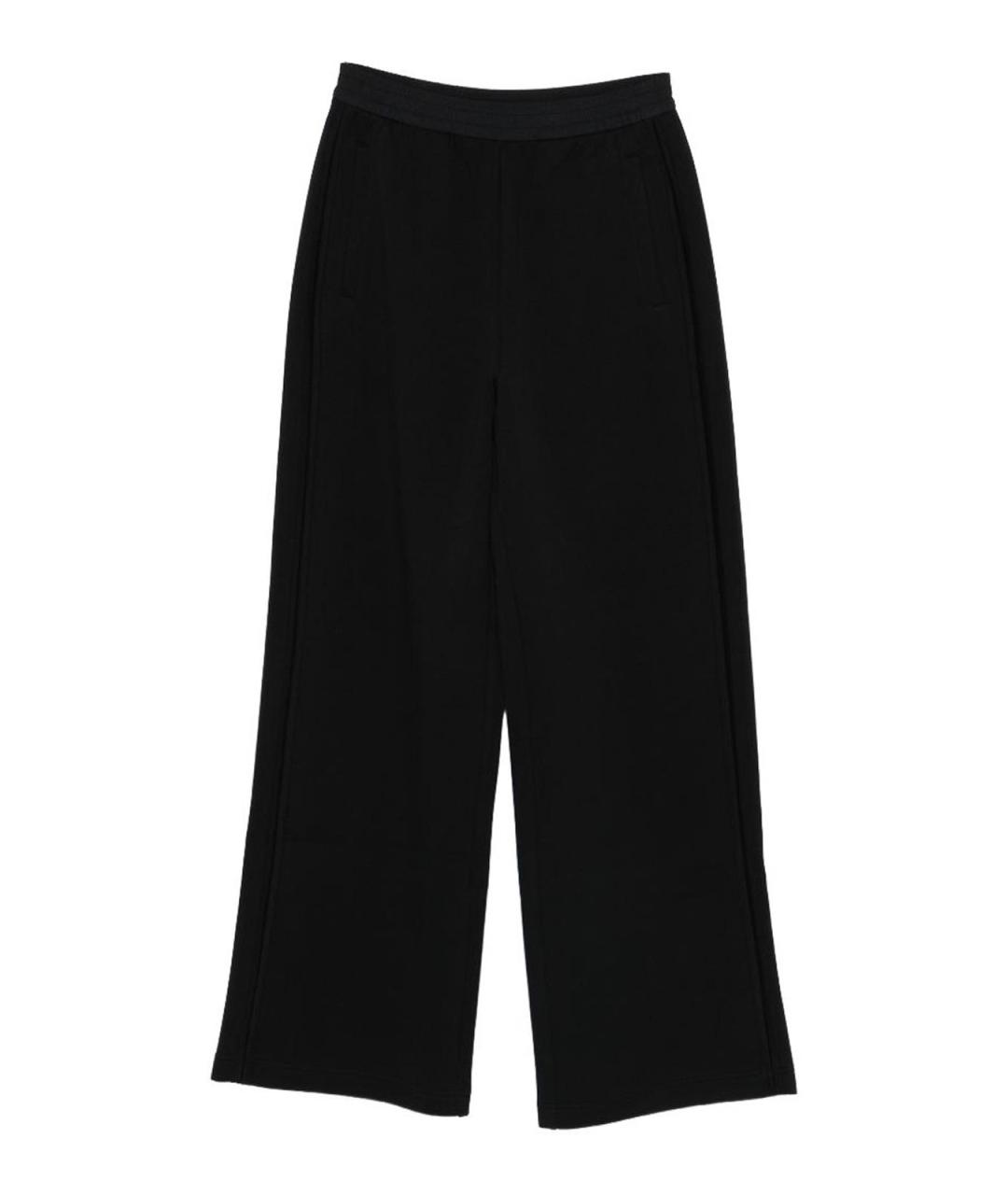 EMPORIO ARMANI Черные полиэстеровые брюки широкие, фото 1