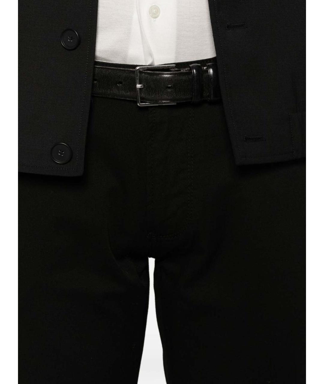 EMPORIO ARMANI Черные хлопковые прямые джинсы, фото 3