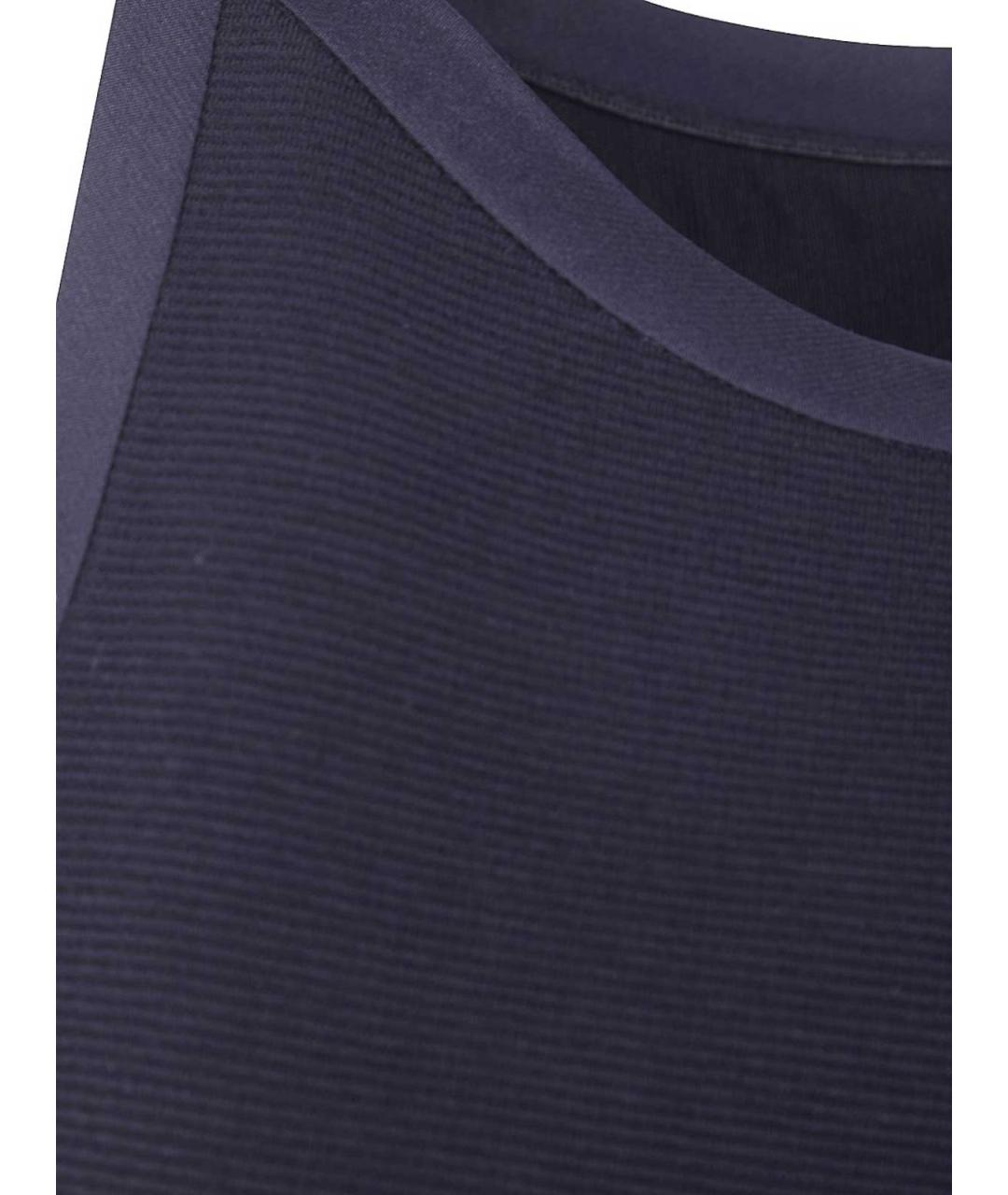 EMPORIO ARMANI Черное хлопковое повседневное платье, фото 2
