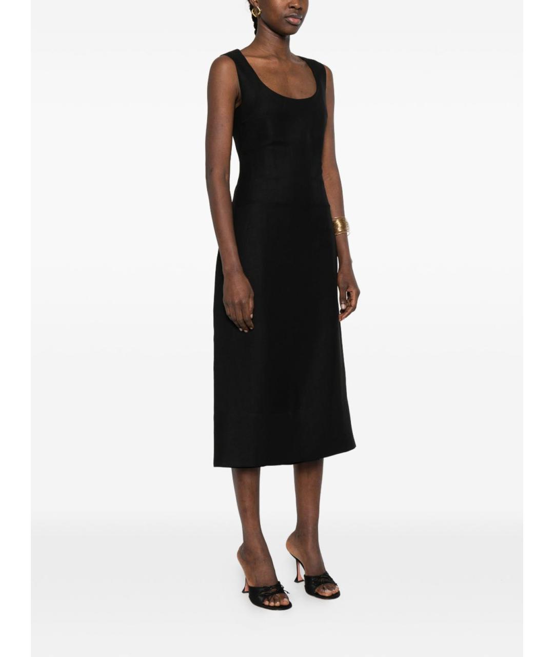 JACQUEMUS Черное полиэстеровое повседневное платье, фото 4