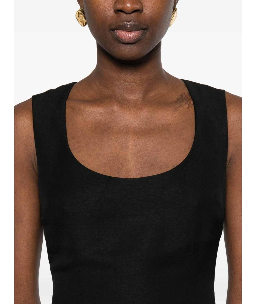 JACQUEMUS Черное полиэстеровое повседневное платье, фото 2